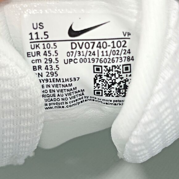 Size 11.5 – Nike Flex Experience Run 12 White/University Red DV0740-102 - Picture 8 of 10